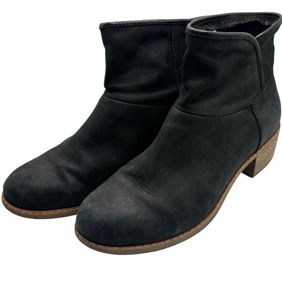 UGG Australia Black Nubuck Leather Ankle Boots Women’s 8 | Style 1005898 booties - Picture 1 of 8